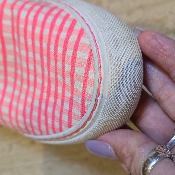 Lilly Pulitzer Pink/White Checked Slip-On Sneakers - Picture 9 of 13